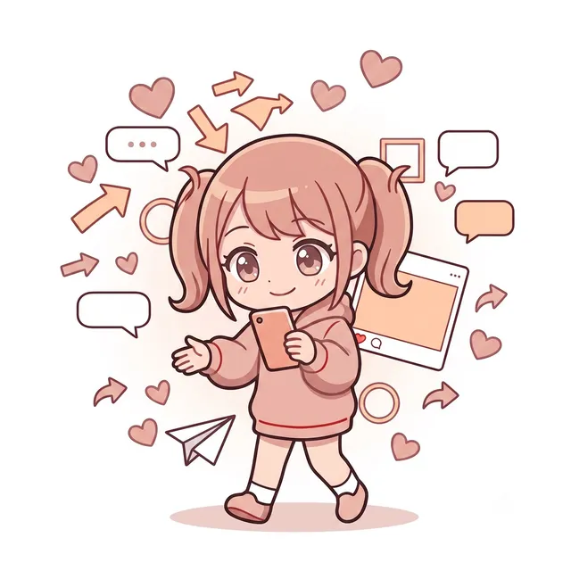 じわじわ距離詰めタイプのキャラクター「ジワツメちゃん」