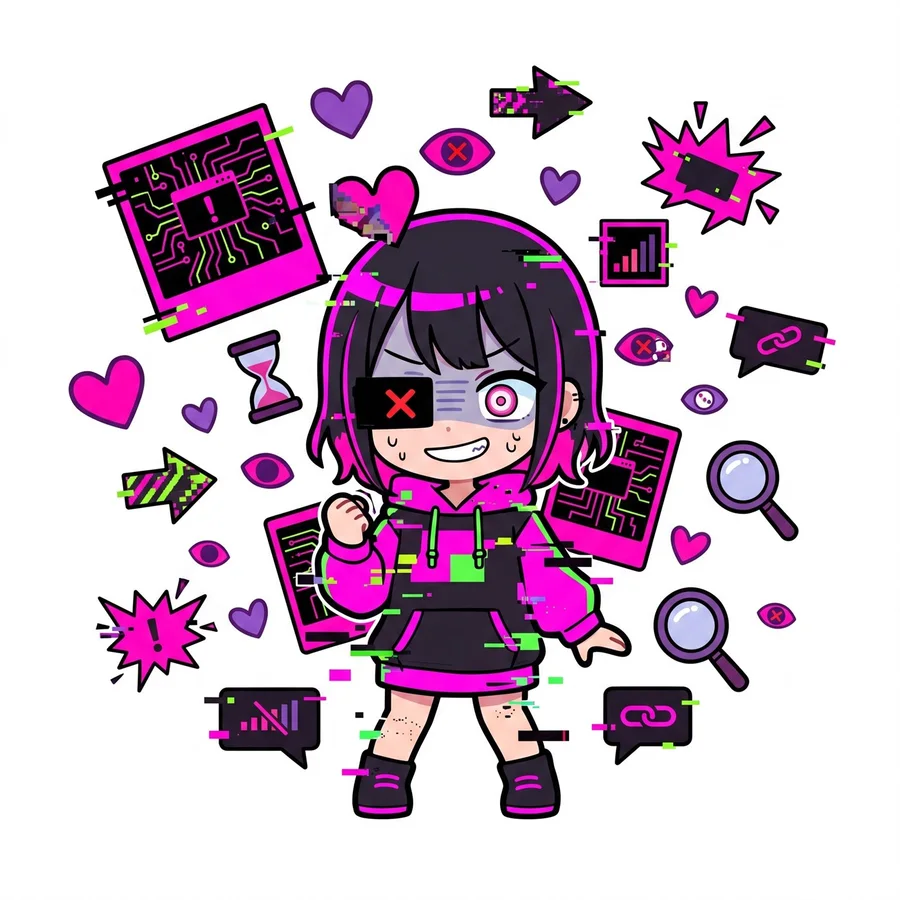 恋愛DM限界突破タイプのキャラクターイラスト